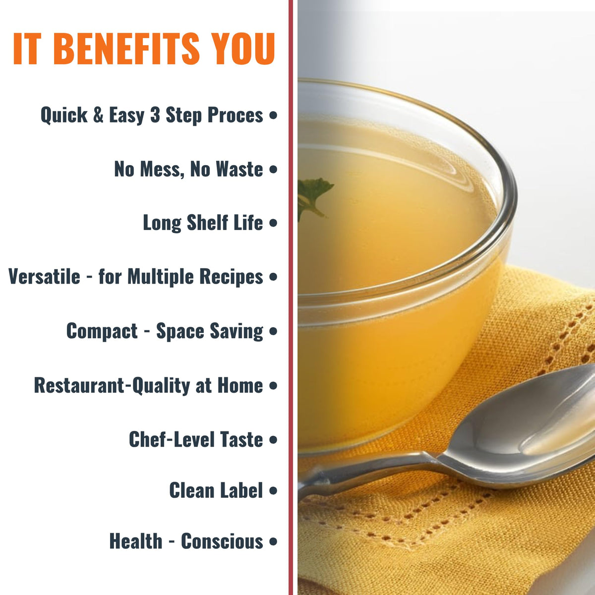 Savory Choice reduced-sodium broth packet emphasizes portioned, consistent flavor.
