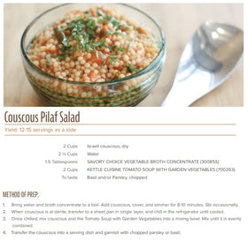 Kitchenside Savory Choice broth packet used for soups and sauces