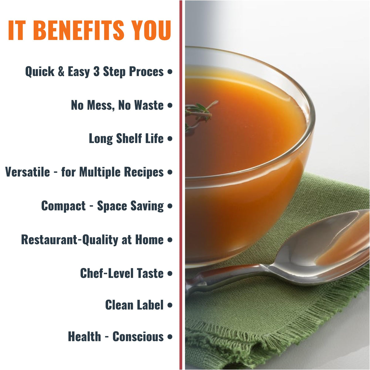 SAVORY CHOICE vegetable broth packet for plant-forward meals