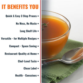 SAVORY CHOICE vegetable broth packet for plant-forward meals