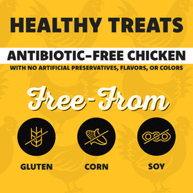 Savory Prime SPC Chicken Jerky nutrition label close-up indicates protein details