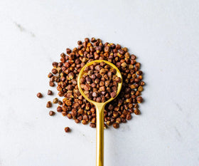 Savory Spice Grains of Paradise closeup highlights warm floral notes for finishing.