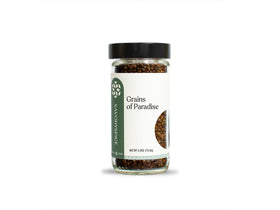 Savory Spice Grains of Paradise whole seeds in a bottle for finishing dishes.