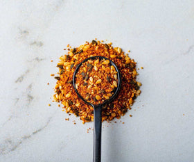 Savory Spice Shichimi Togarashi label highlighting traditional seven-spice mix.