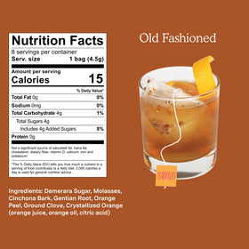 SaySO Old Fashioned mocktail idea without alcohol showcased.