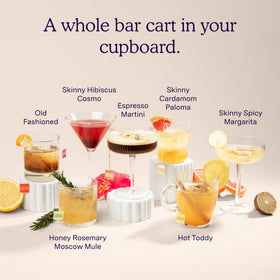 Packaging of SAYSO Skinny Cardamom Paloma tea bags for on-the-go flavor.