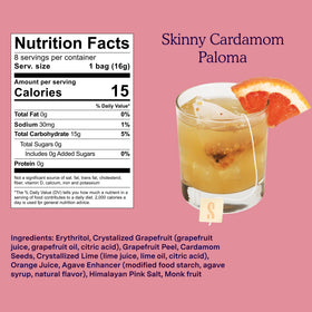 Serving idea: Paloma in a glass with lime wedge and garnish.
