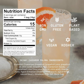 SAYSO natural ingredients pack shows visible herbs and fruit pieces