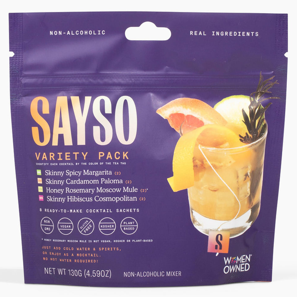 SAYSO spicy margarita image shows bold, low-cal cocktail