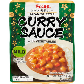 S&B Curry Sauce with Vegetables Mild front label for quick weeknight meals.