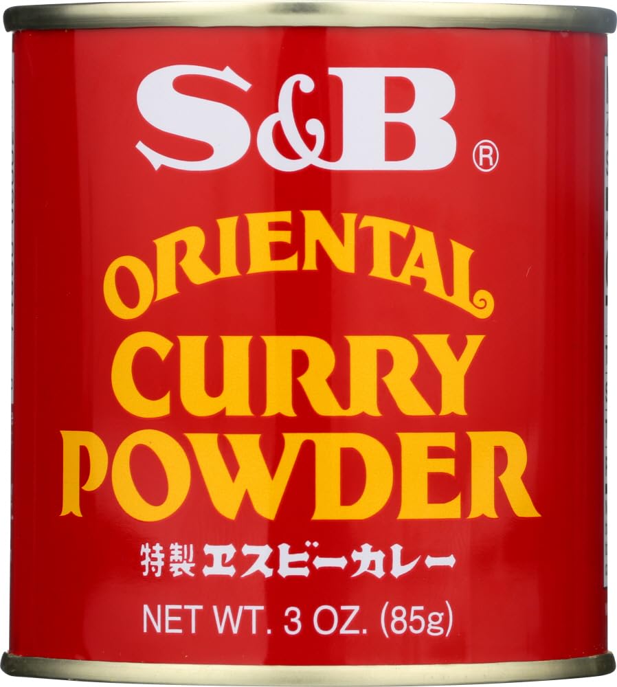 S&B Oriental Curry Powder 3oz can front view for authentic Japanese curry flavor