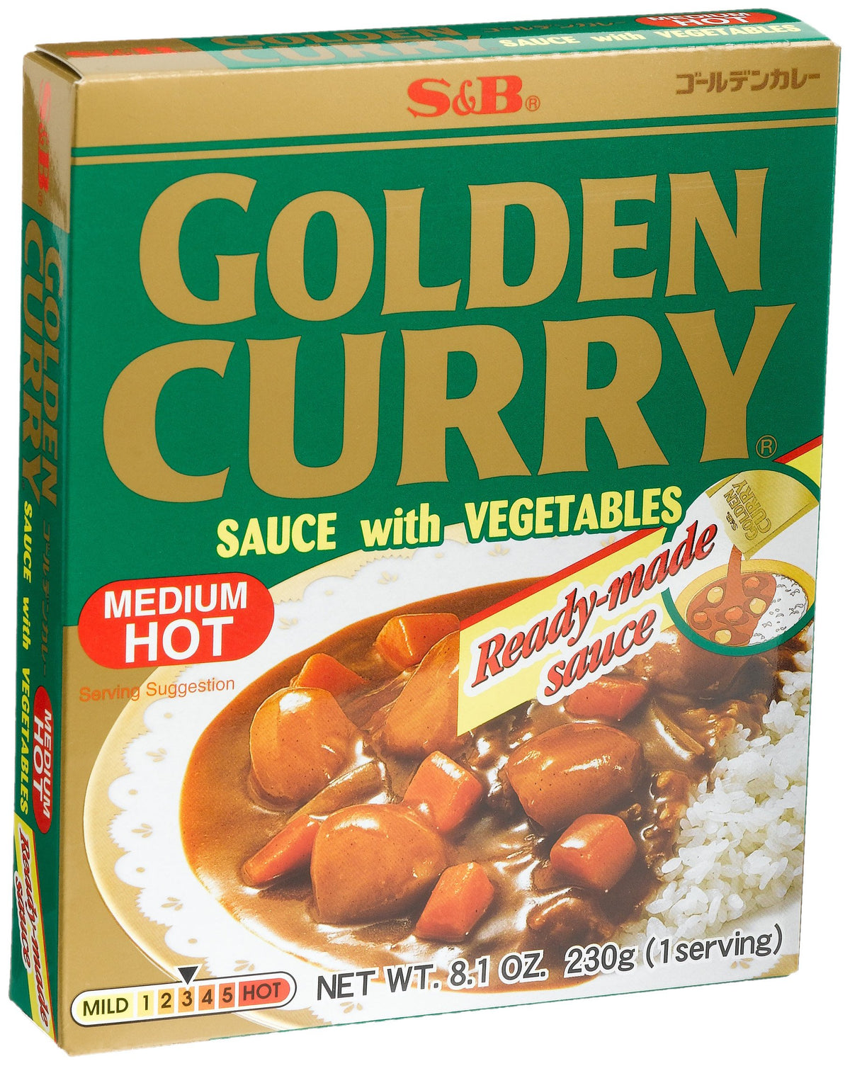 Sunbird Gold Curry Pouch Med Hot ready-to-heat curry with vegetables for quick meals