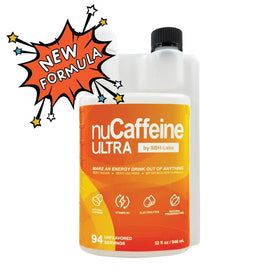 Pouring nuCaffeine Ultra into a drink for a ready-to-drink energy boost