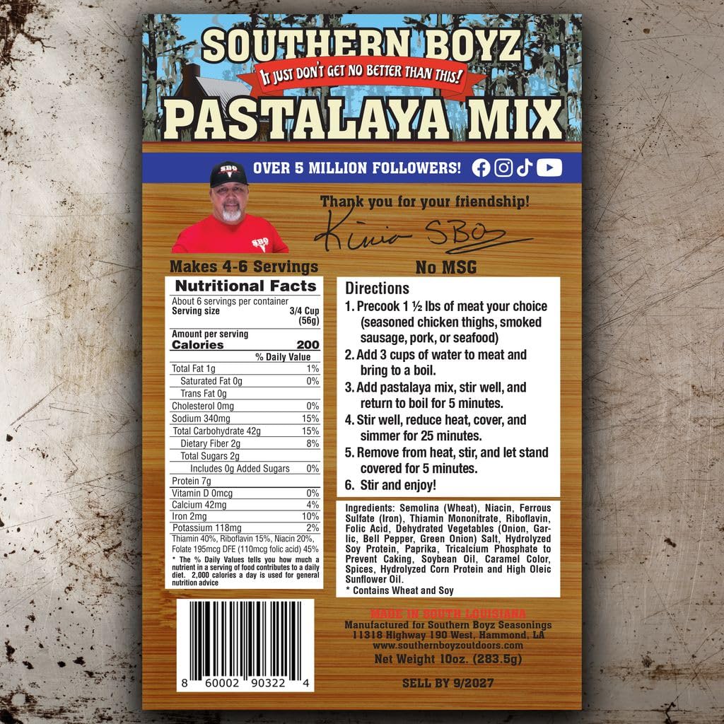 SBO Served pastalaya on a plate showcases hearty Cajun dinner option.