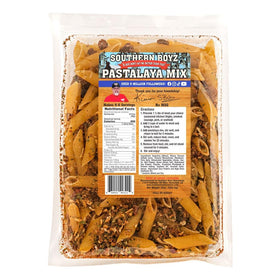 SBO Southern Boyz Outdoors Pastalaya mix with penne for quick, flavorful weeknight dinners.