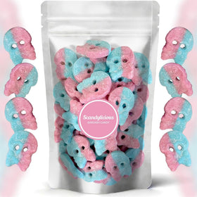 Scandylicious Bubs Dizzy Skulls packaging shown, ideal for sharing at parties.