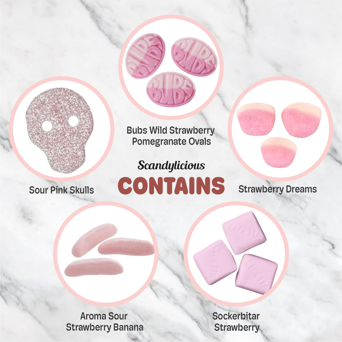 Scandylicious Pink Mix gummies offer a bold, shareable treat.