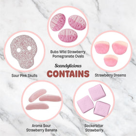 Scandylicious Pink Mix gummies offer a bold, shareable treat.