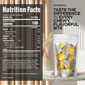 Scandylicious Bubs Swedish Candy Mix enjoyment-ready snack to share with friends.