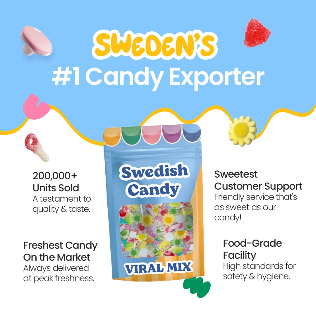 Scandylicious BUBS Swedish Candy Mix party bowl ready for gatherings