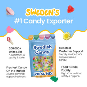Scandylicious BUBS Swedish Candy Mix party bowl ready for gatherings