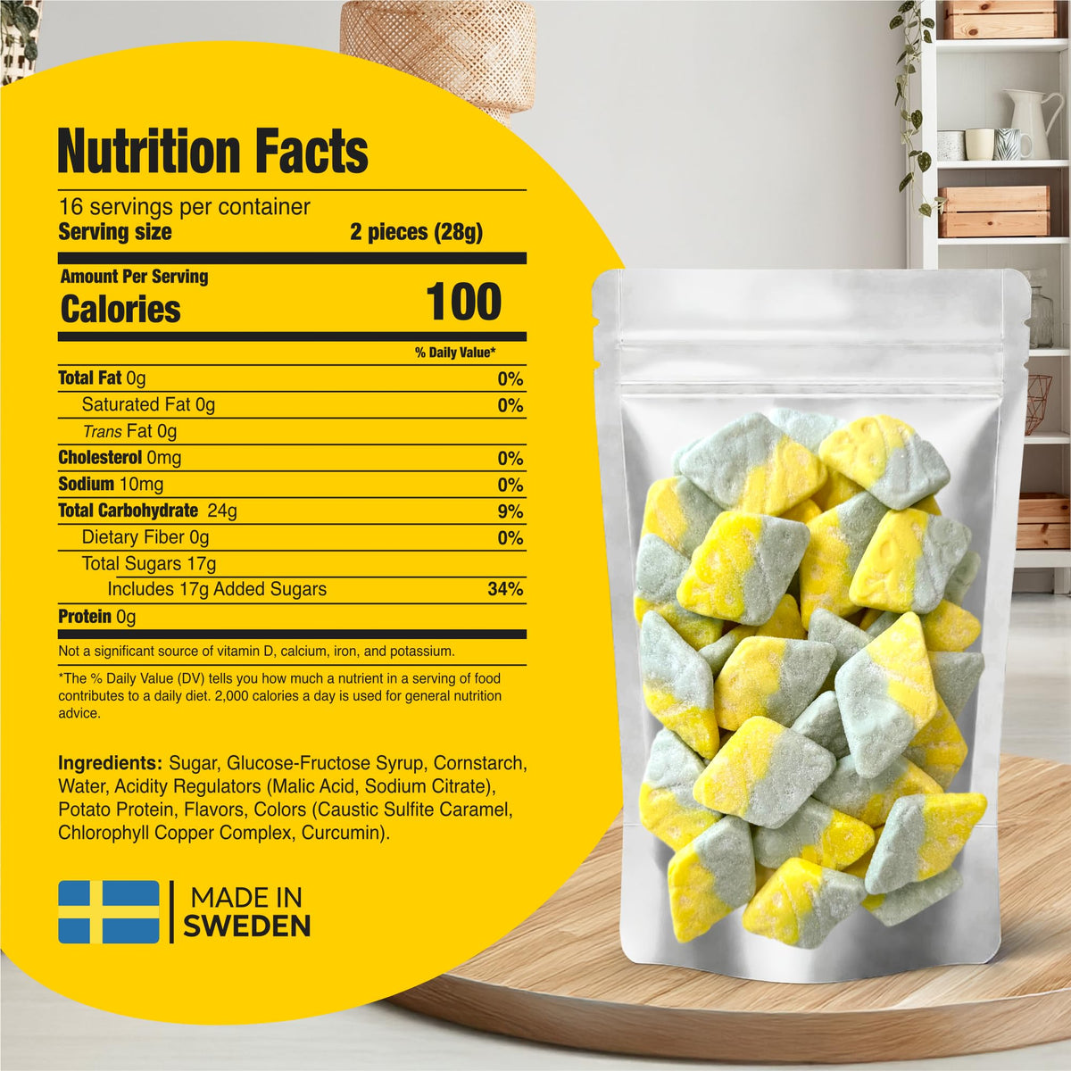 Serving suggestion with a bowl of Bubs Tutti Frutti Rhombs for snacking.