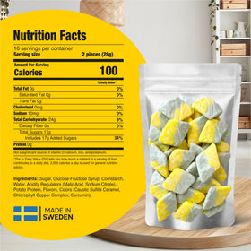 Serving suggestion with a bowl of Bubs Tutti Frutti Rhombs for snacking.