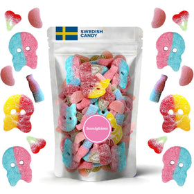 Scandylicious Sour Pick & Mix with BUBS skulls for bold tangy gummies