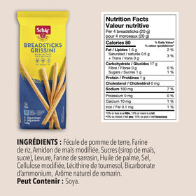Schär gluten-free breadsticks in lunchbox for on-the-go crunch.
