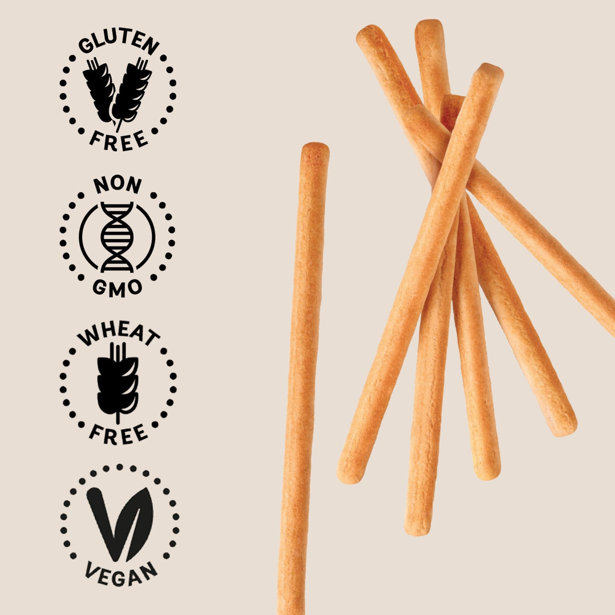 Schär gluten-free breadsticks packaging close-up showing convenient 3x50g format.