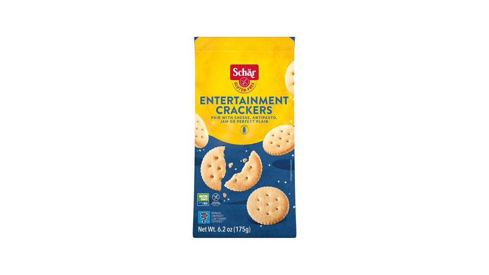 Schar Entertainment Crackers on a charcuterie board offer gluten-free snacking.