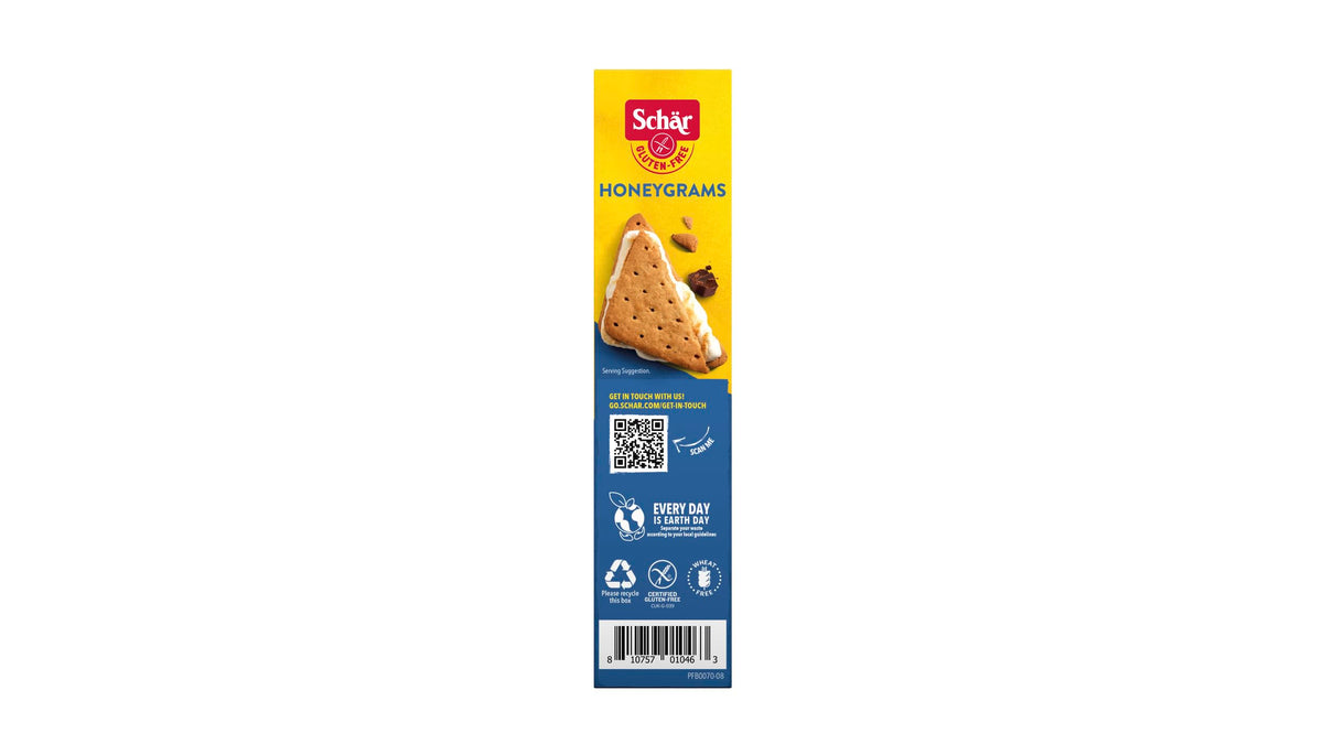 Schar Honeygram crackers being crackers for snack time, versatile gluten-free option