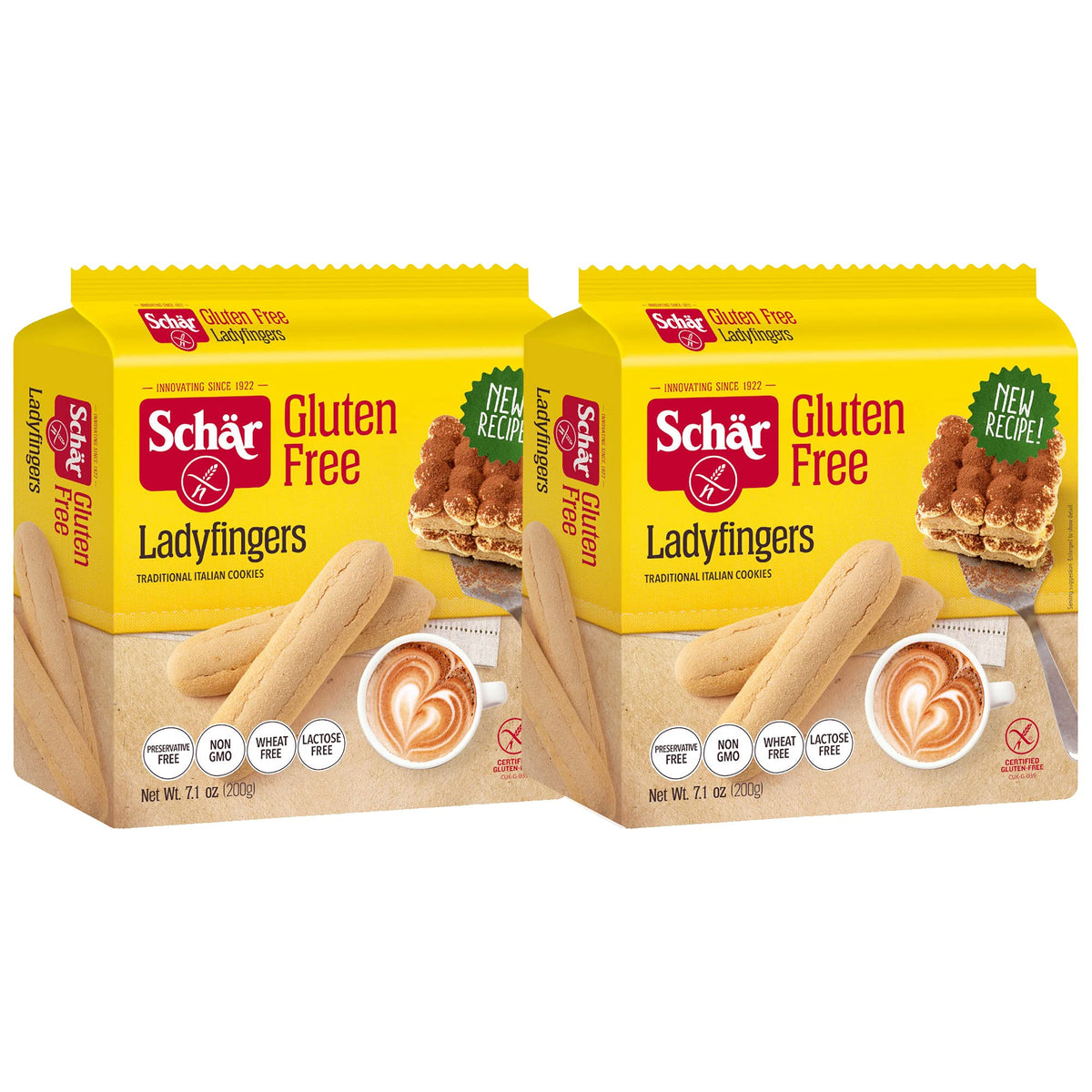 Schär Lady Fingers gluten-free snack in a convenient two-pack