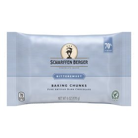 Scharffen Berger 70% cacao baking chunks ready to enrich brownies and ganache.