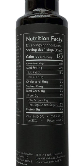 Schlacher & Söhne Styrian Pumpkin Seed Oil label closeup highlighting premium quality.
