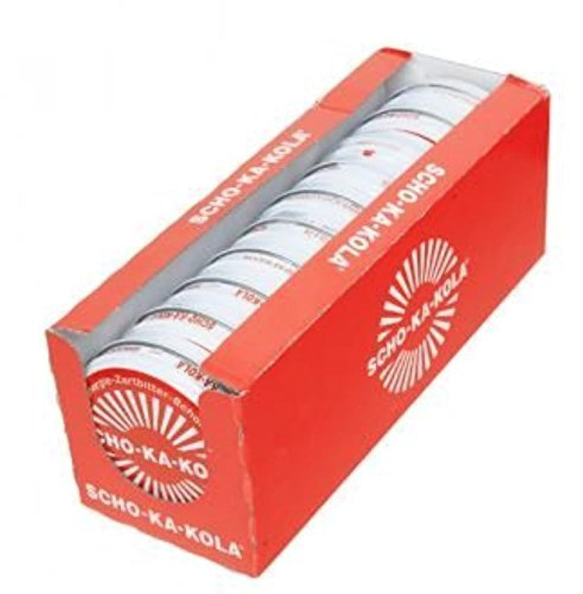Scho-Ka-Kola energy chocolate dark bar ready for a quick alertness boost.