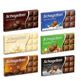 Schogetten assortment six-pack for gifting and sharing.