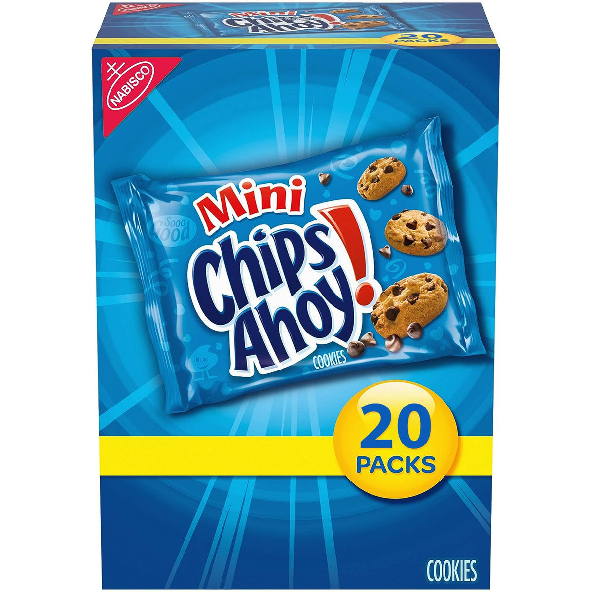Schoolhouse Snacks Chips Ahoy mini cookies in 1oz pouch, grab-and-go lunch snack.
