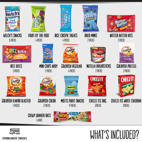 Schoolhouse Snacks variety assortment highlights classics for quick after-school snacks.