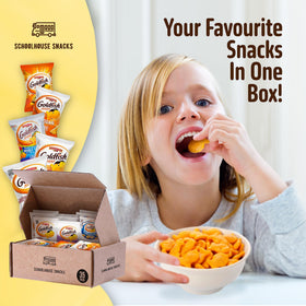 Schoolhouse Snacks Goldfish on-the-go packs, perfect for travel and snacking.