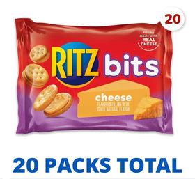 Ritz Bits cheddar filling close-up showing crispy crackers with creamy cheese