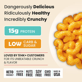Schoolyard Snacks cheddar puffs snack time closeup showing crunchy texture