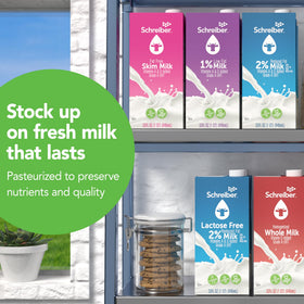 Schreiber 32 oz cartons offer pantry-friendly convenience for families