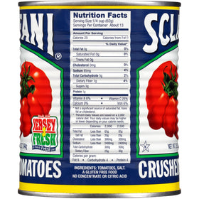 Sclafani crushed tomatoes texture closeup emphasizes chunky yet smooth sauce base