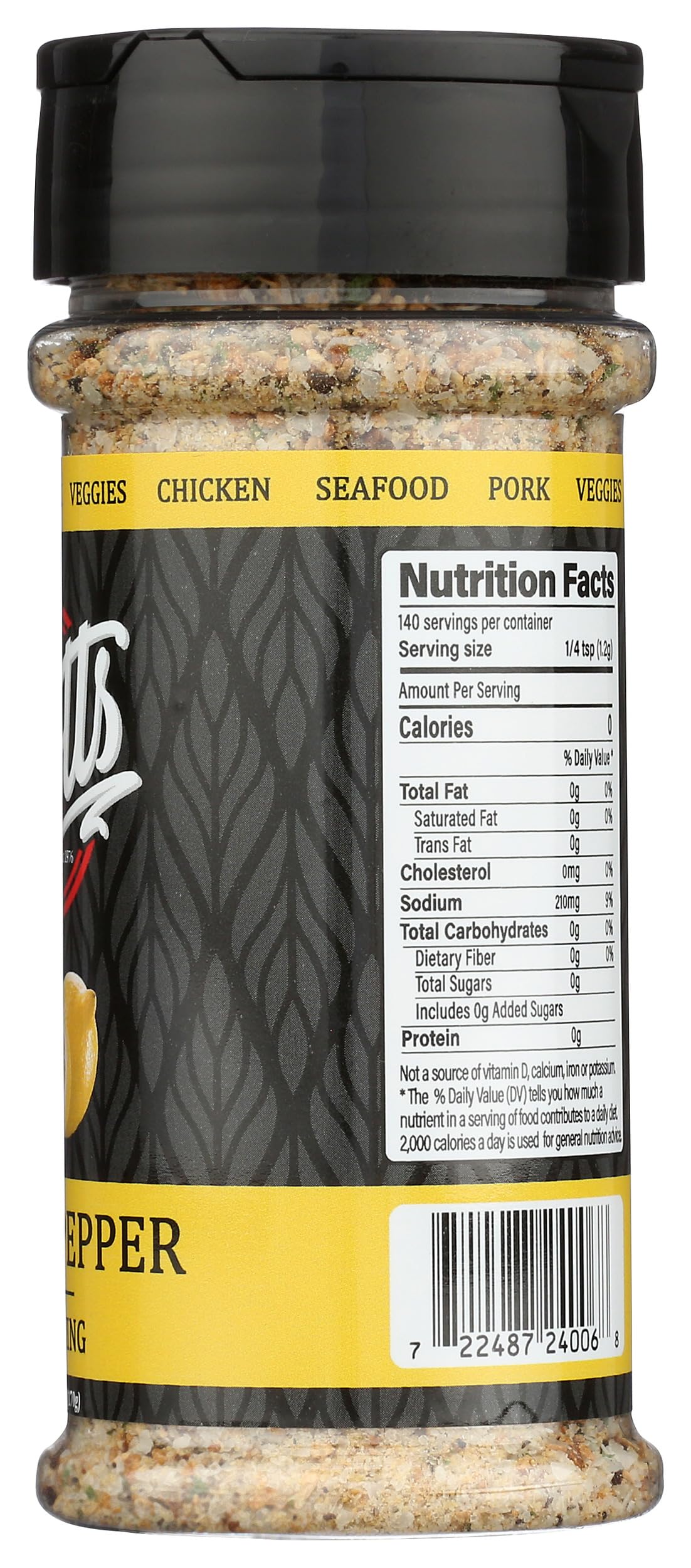 SCOTTS FOOD PRODUCTS Lemon Pepper on pantry shelf as everyday kitchen staple