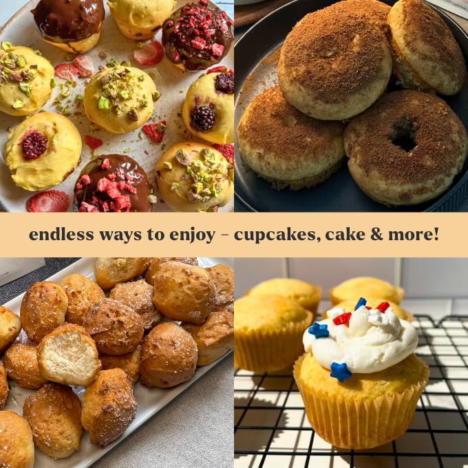 Scotty's Everyday cupcakes with frosting—classic vanilla flavor with monk fruit sweetness