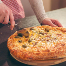 Scotty's Everyday dough forming into a golden crust during baking.