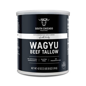 SCP South Chicago Packing Wagyu Tallow bottle pour for premium high-heat cooking.