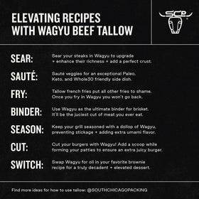 SCP Wagyu Tallow kitchen shot illustrates everyday cooking versatility.