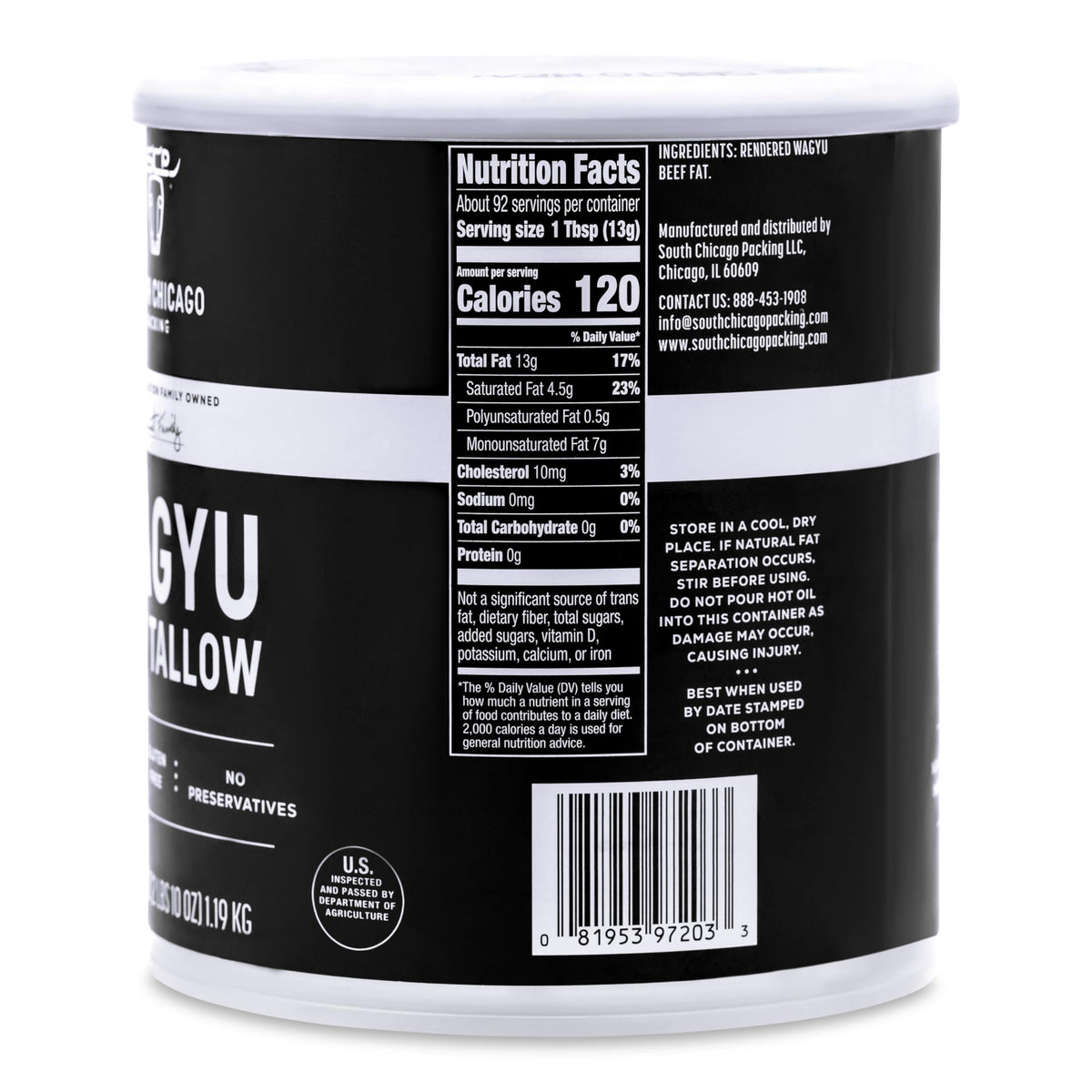 SCP Wagyu Tallow melted texture ideal for searing steaks and sautéing veggies.